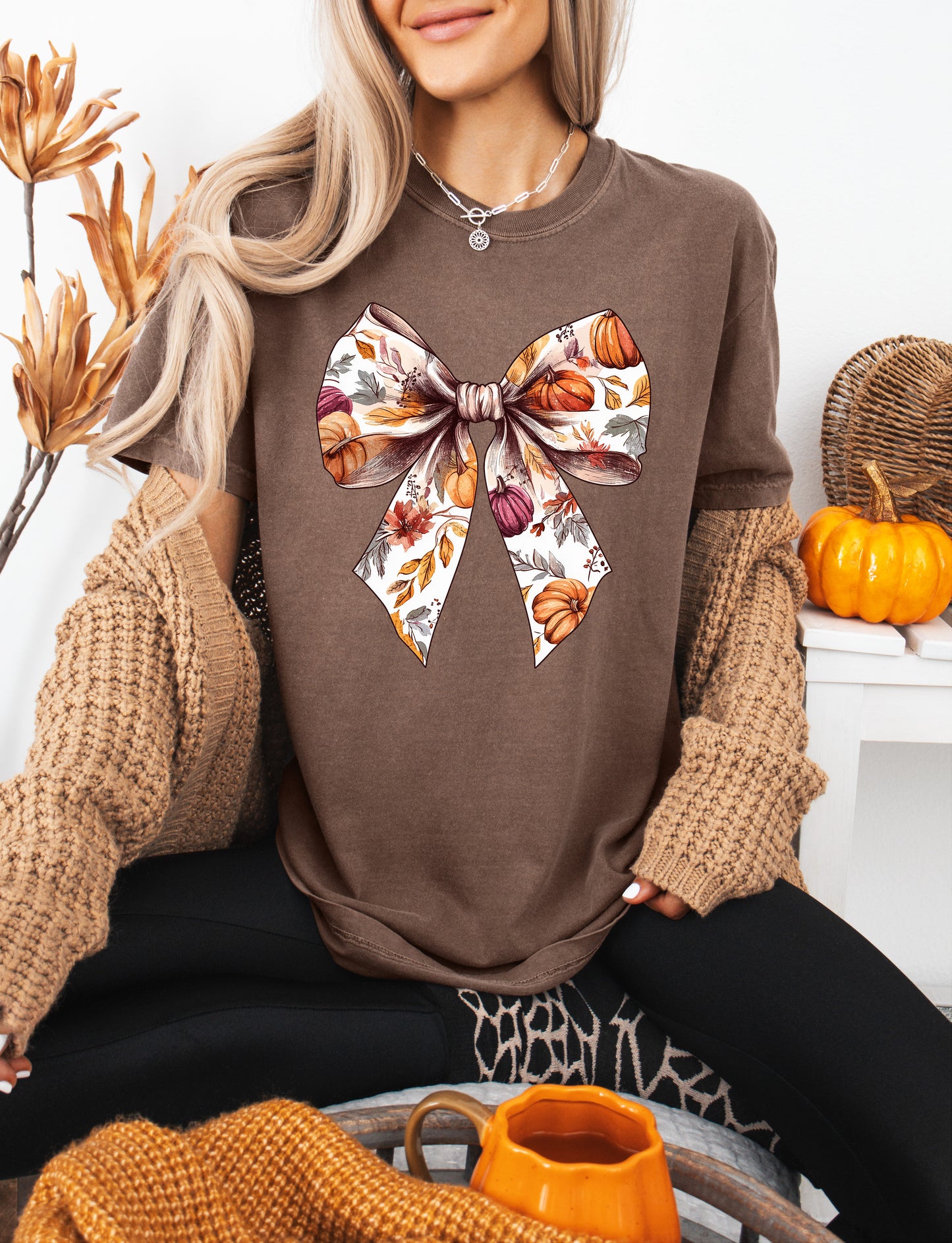 Autumn Coquette Bow T-Shirt