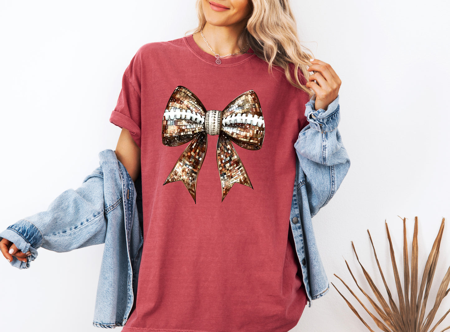 Disco Football Bow T-Shirt