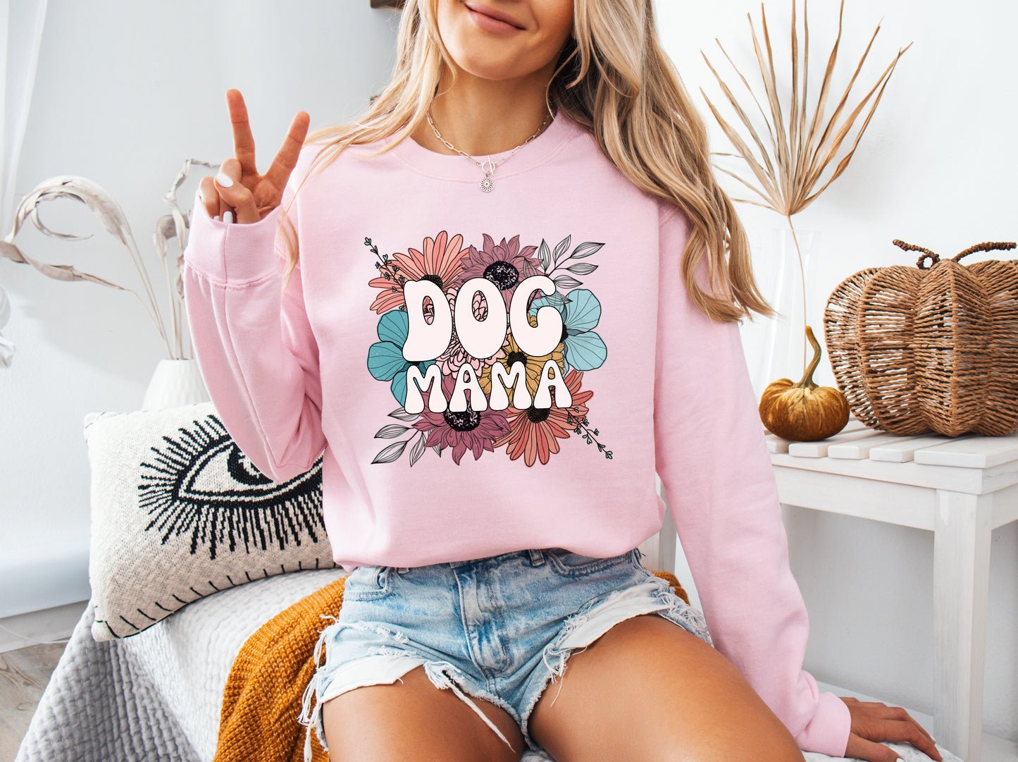 Dog Mama Crewneck Sweatshirt