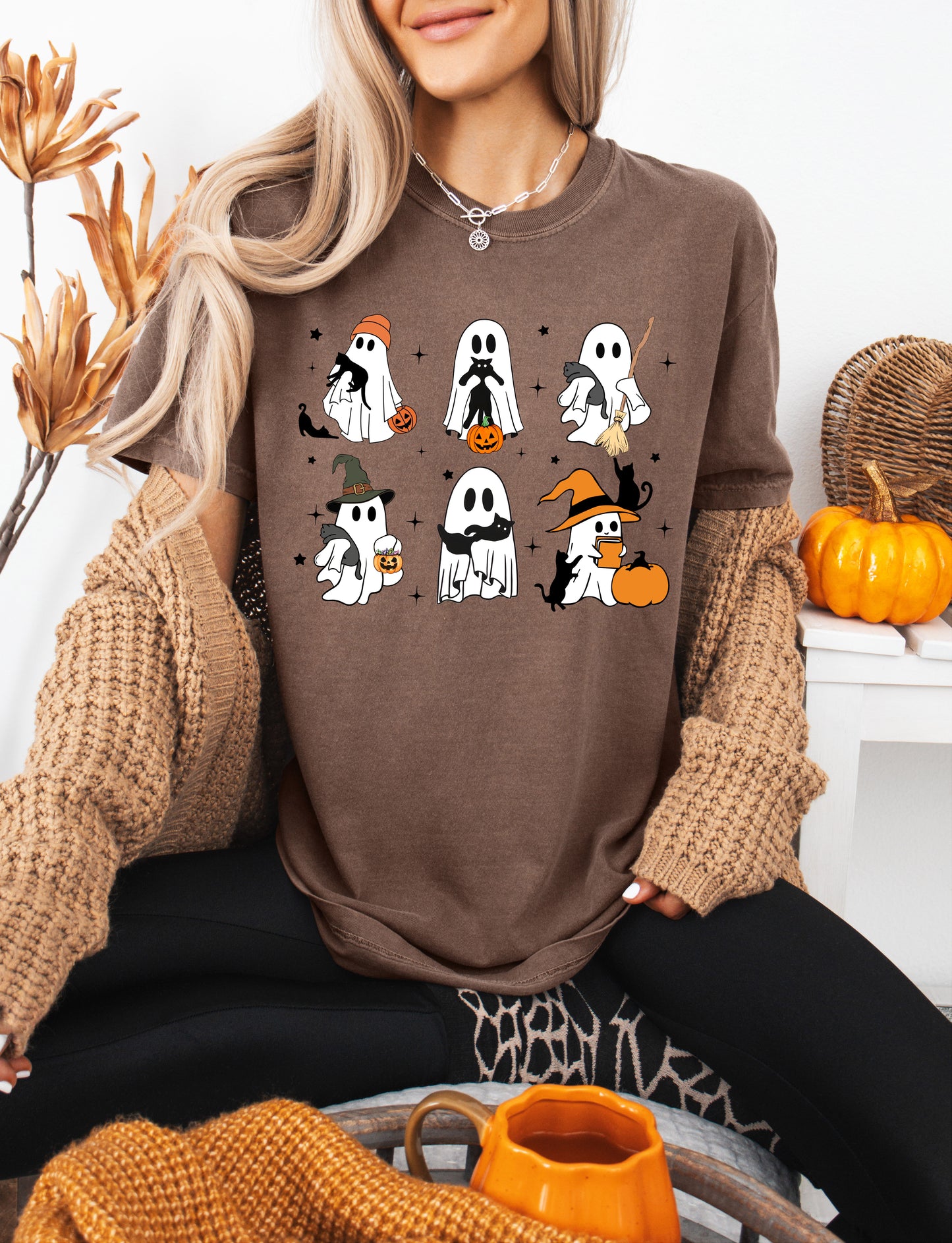 Cat Lover Ghost T-Shirt