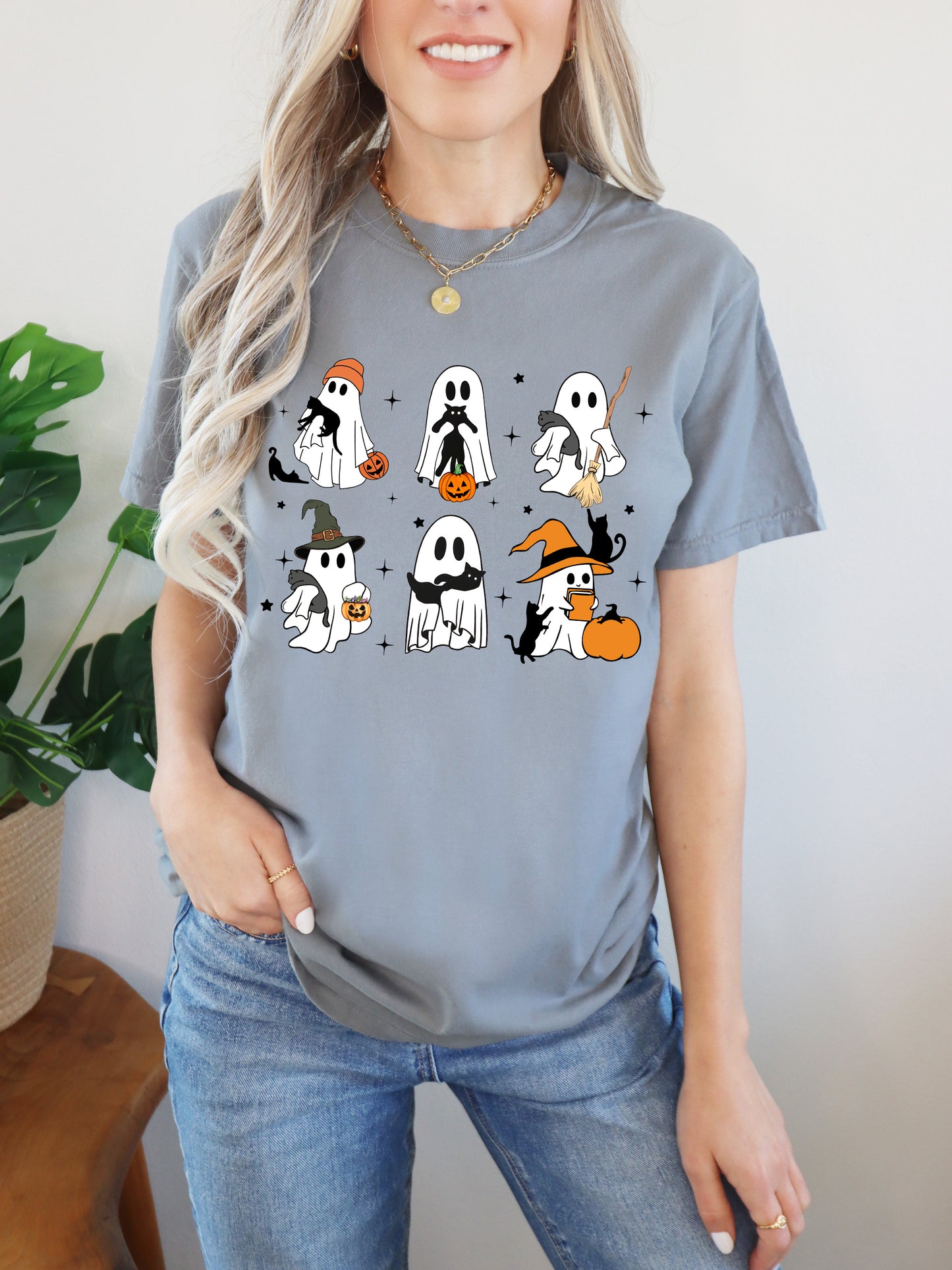 Cat Lover Ghost T-Shirt