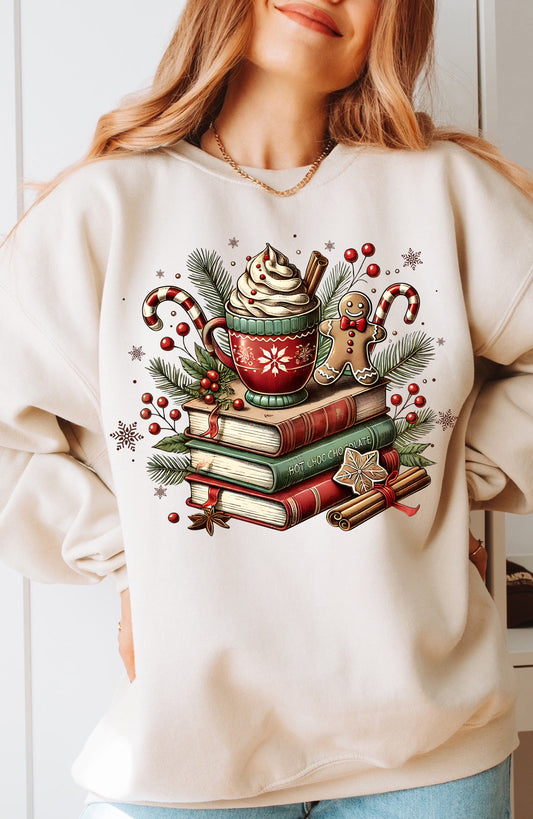 Christmas Books Crewneck Sweatshirt