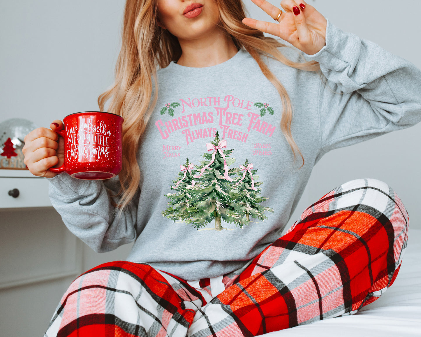 North Pole Christmas Tree Farm Crewneck Sweatshirt