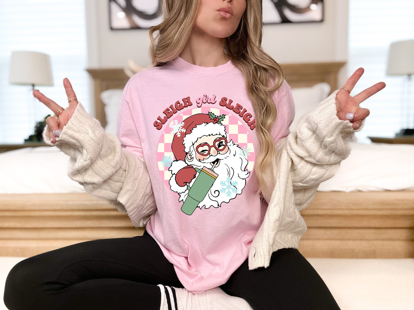 "Sleigh Girl Sleigh" Santa T-Shirt