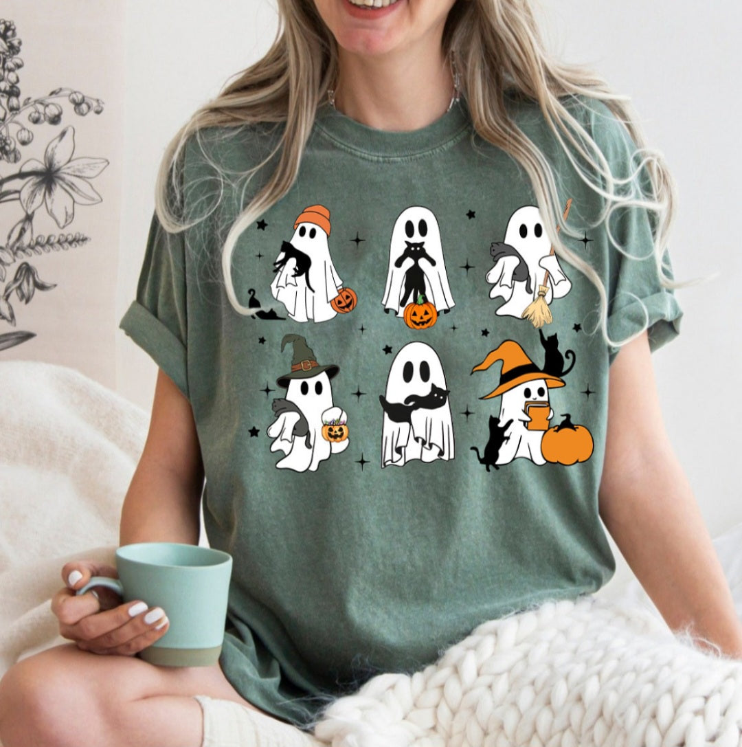 Cat Lover Ghost T-Shirt